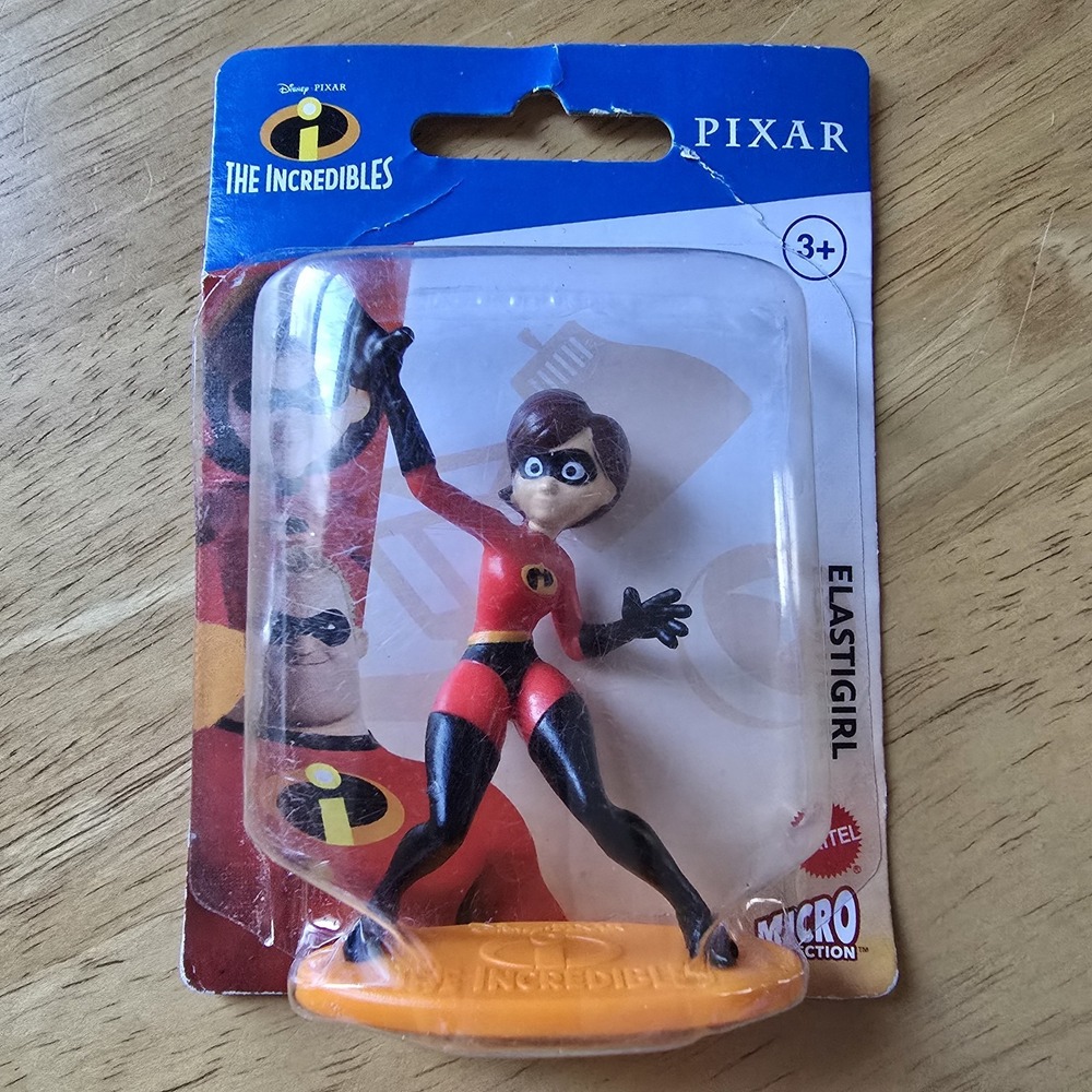The Incredibles Elastigirl Micro Collection Figure Mattel Pixar NIP‎ Card Wear